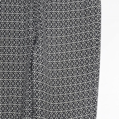 Dorothy Perkins Womens Grey Geometric  Trousers  Size 12 L26 in