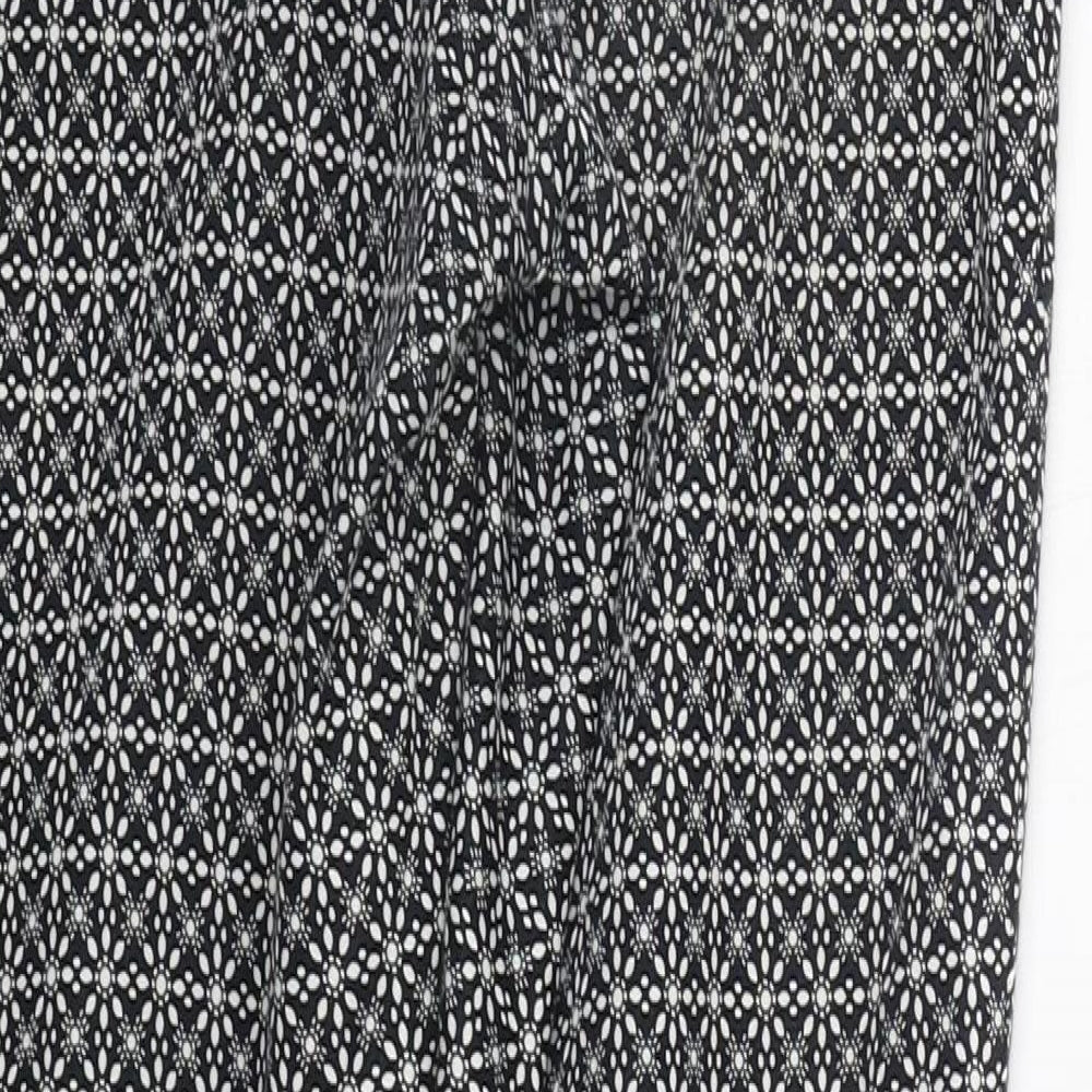 Dorothy Perkins Womens Grey Geometric  Trousers  Size 12 L26 in