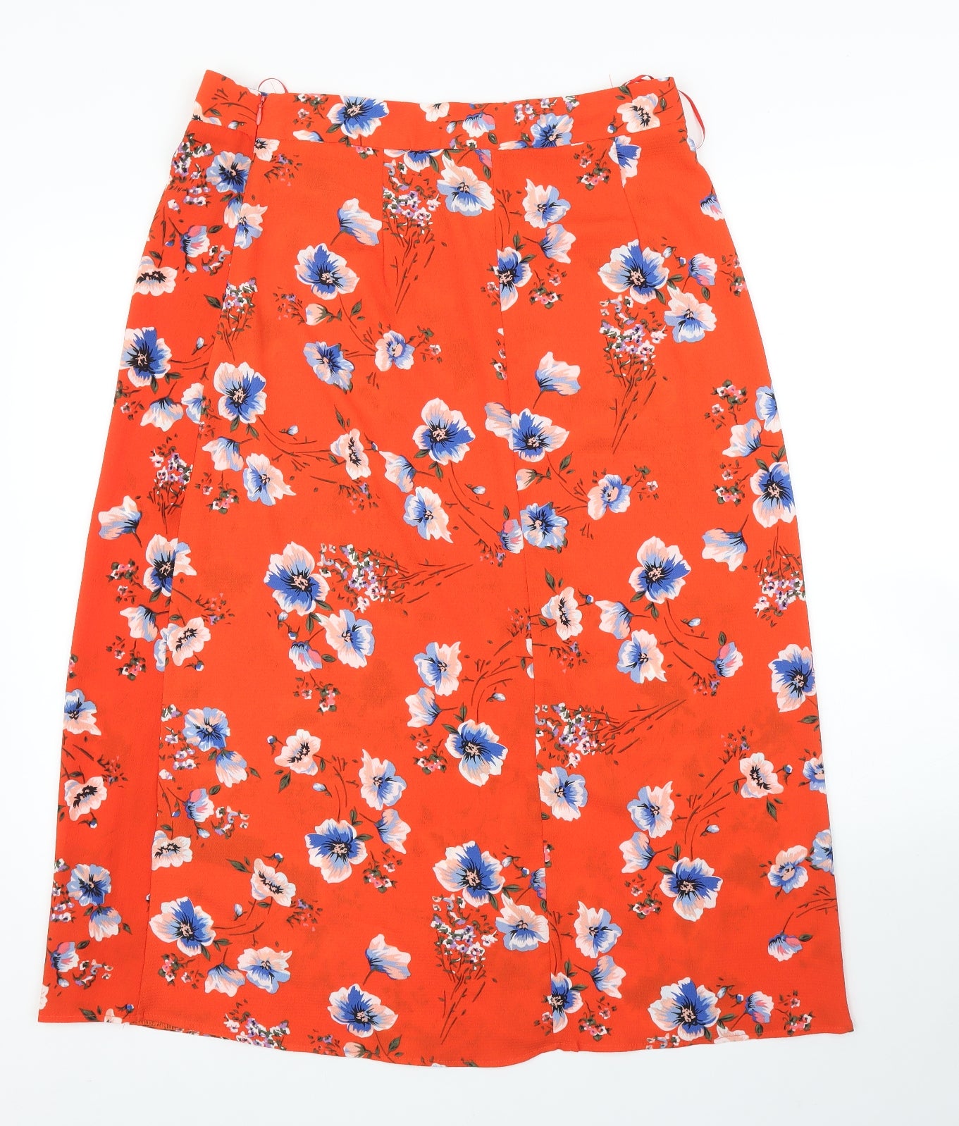 Debenhams Womens Red Floral  A-Line Skirt Size 14