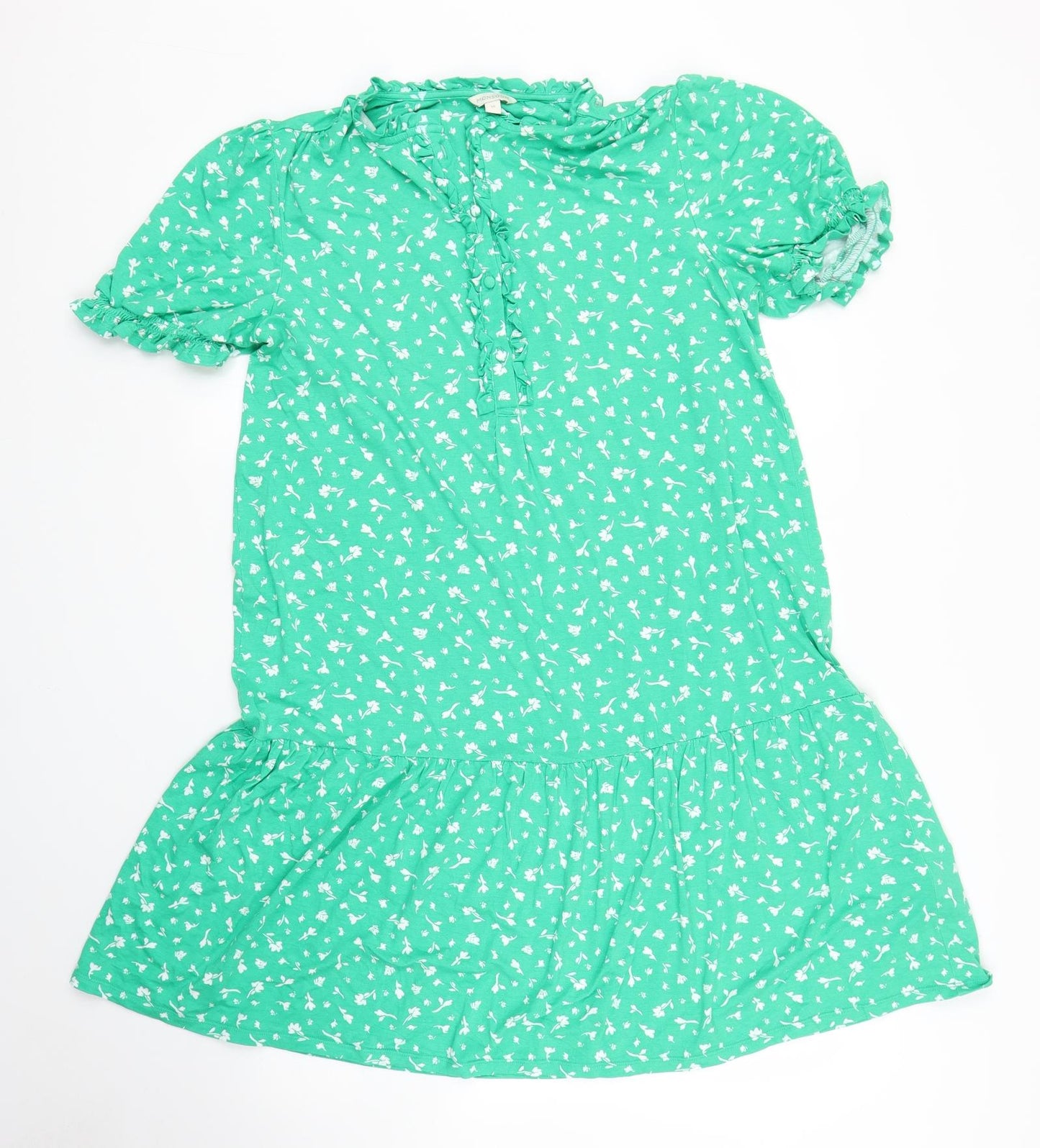 Monsoon Womens Green Floral  A-Line  Size M