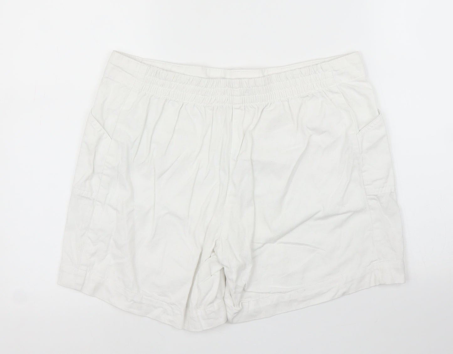 George Womens White  Denim Bermuda Shorts Size M