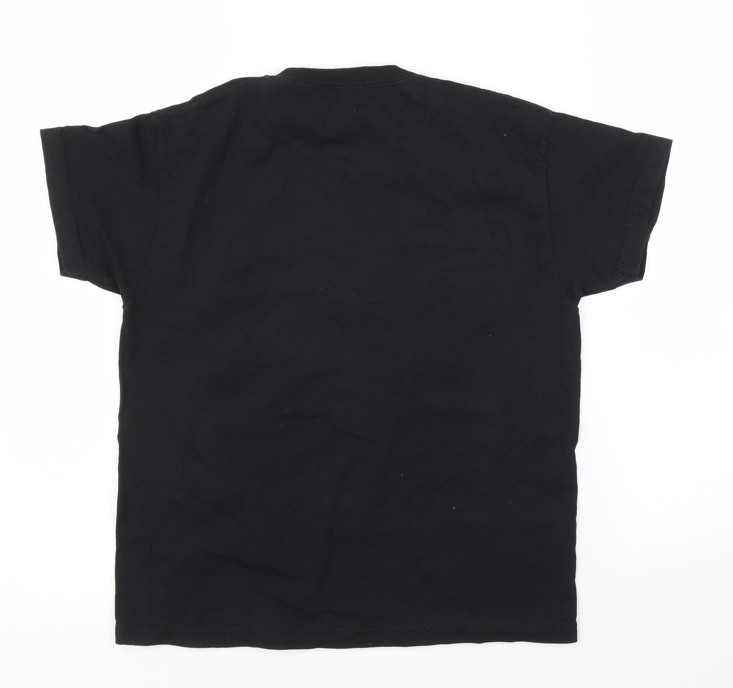 Preworn Boys Black   Basic T-Shirt Size 9 Years