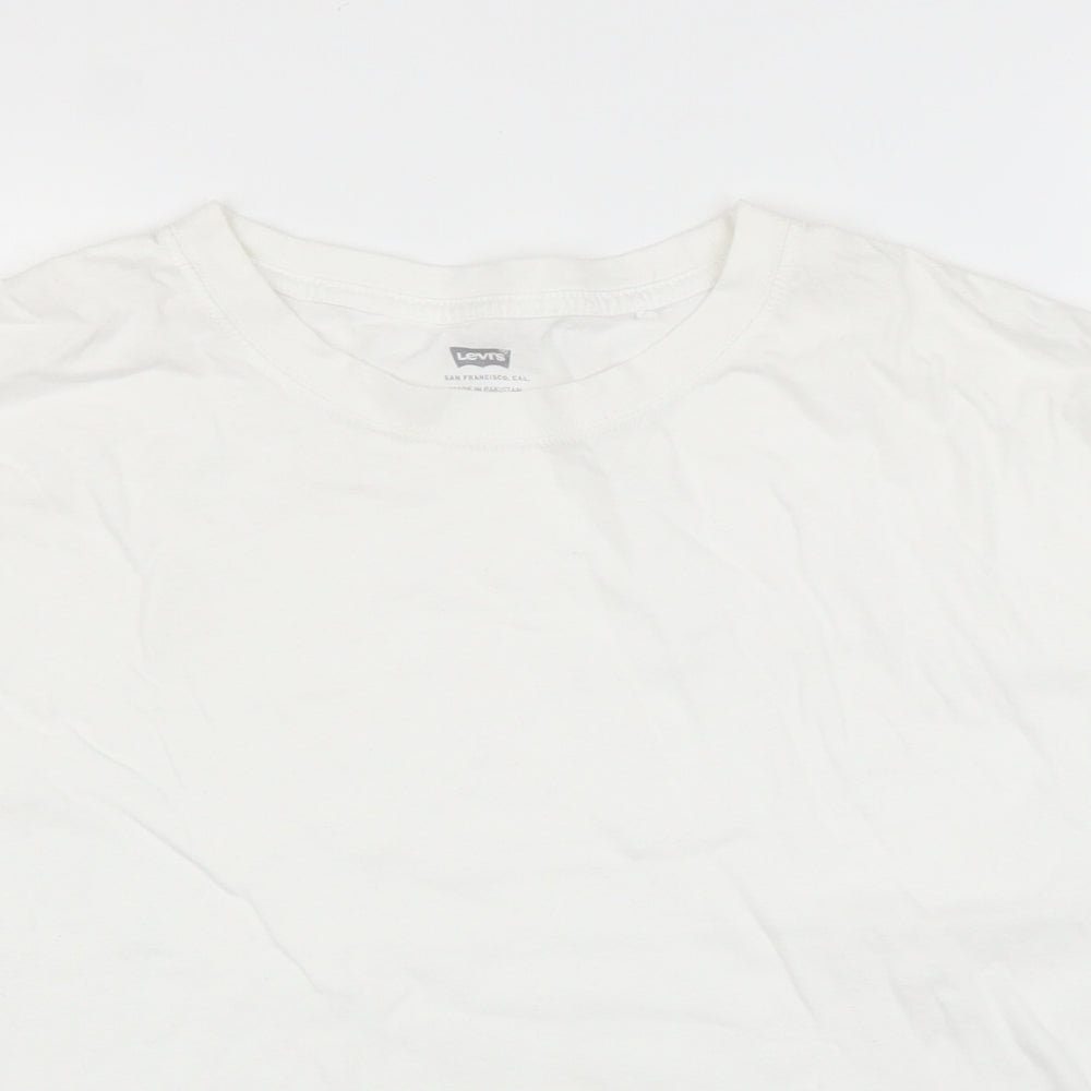 Levis Mens White    T-Shirt Size L