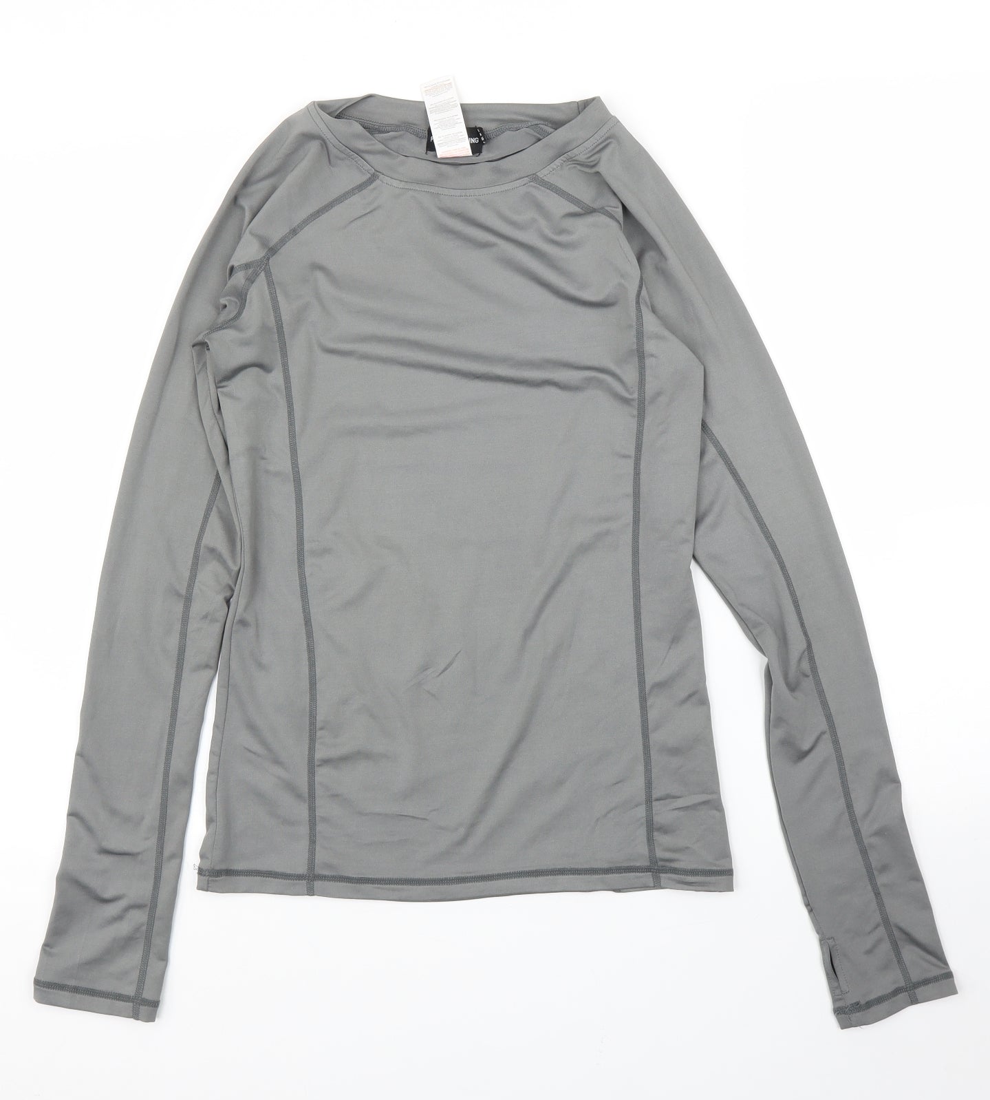 PRETTYLITTLETHING Womens Grey   Basic T-Shirt Size 8