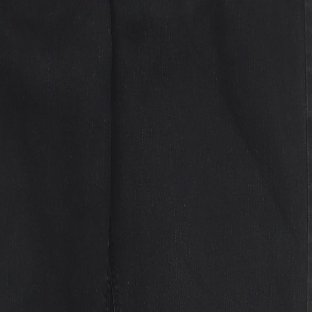 George Womens Black  Denim Straight Jeans Size 14 L29 in
