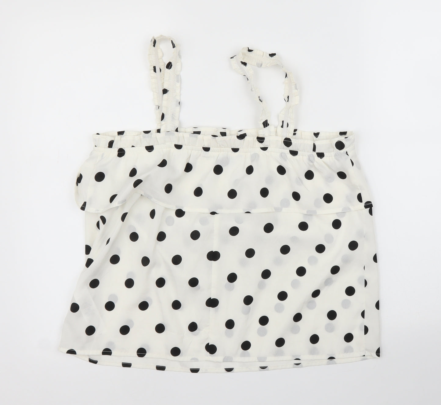 Primark Girls White Polka Dot  Basic Blouse Size 13 Years