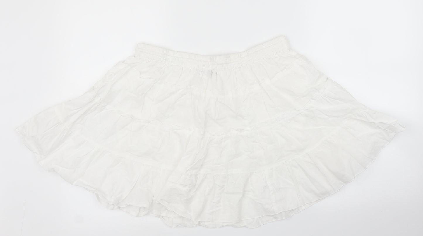 F&F Womens White   A-Line Skirt Size M