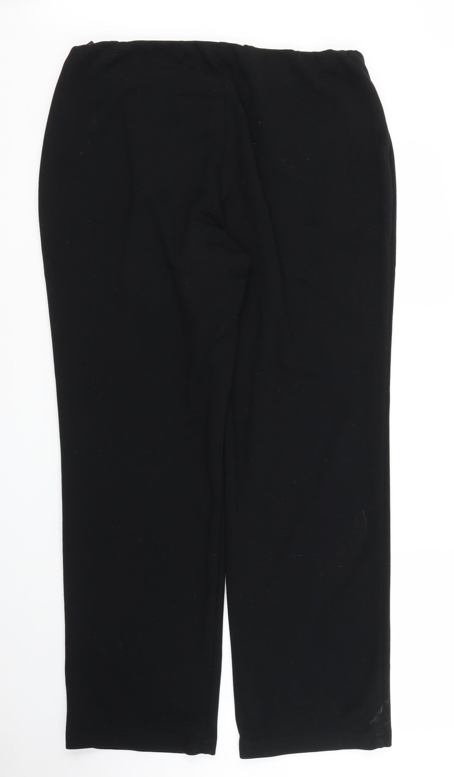 M&S Womens Black   Capri Trousers Size 16 L27 in