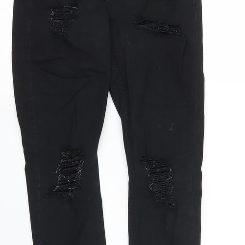 Topshop Womens Black  Denim Skinny Jeans Size 24 in L25 in