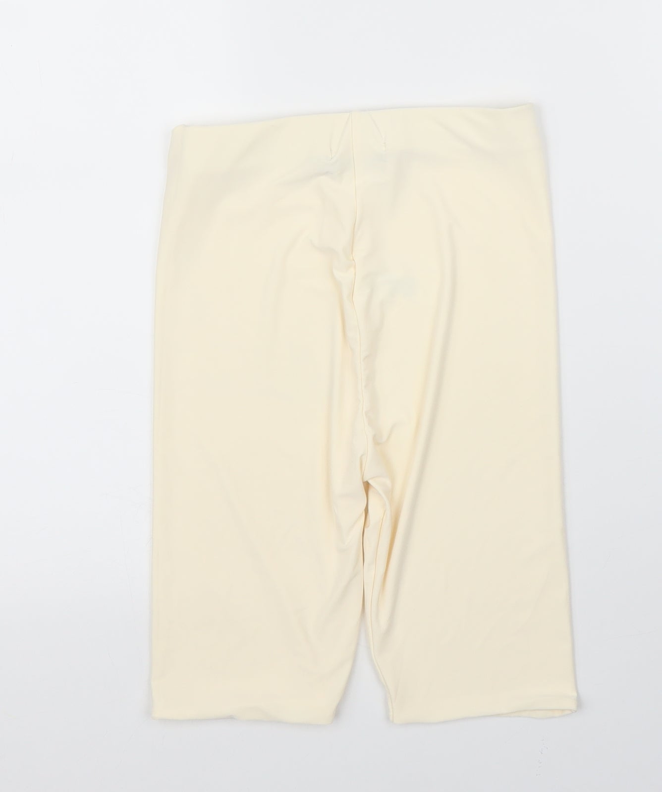 PRETTYLITTLETHING Womens Ivory   Compression Shorts Size 4