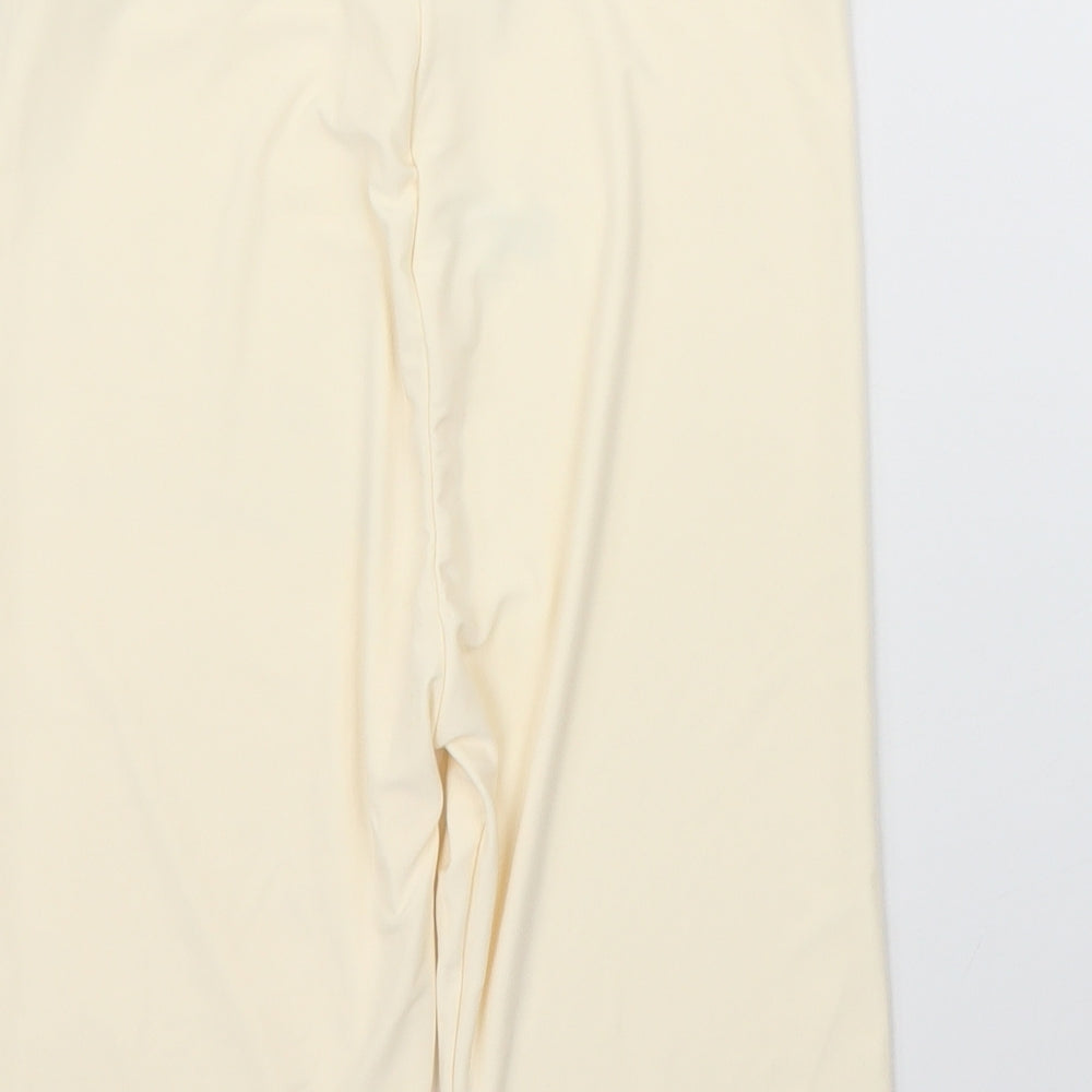 PRETTYLITTLETHING Womens Ivory   Compression Shorts Size 4