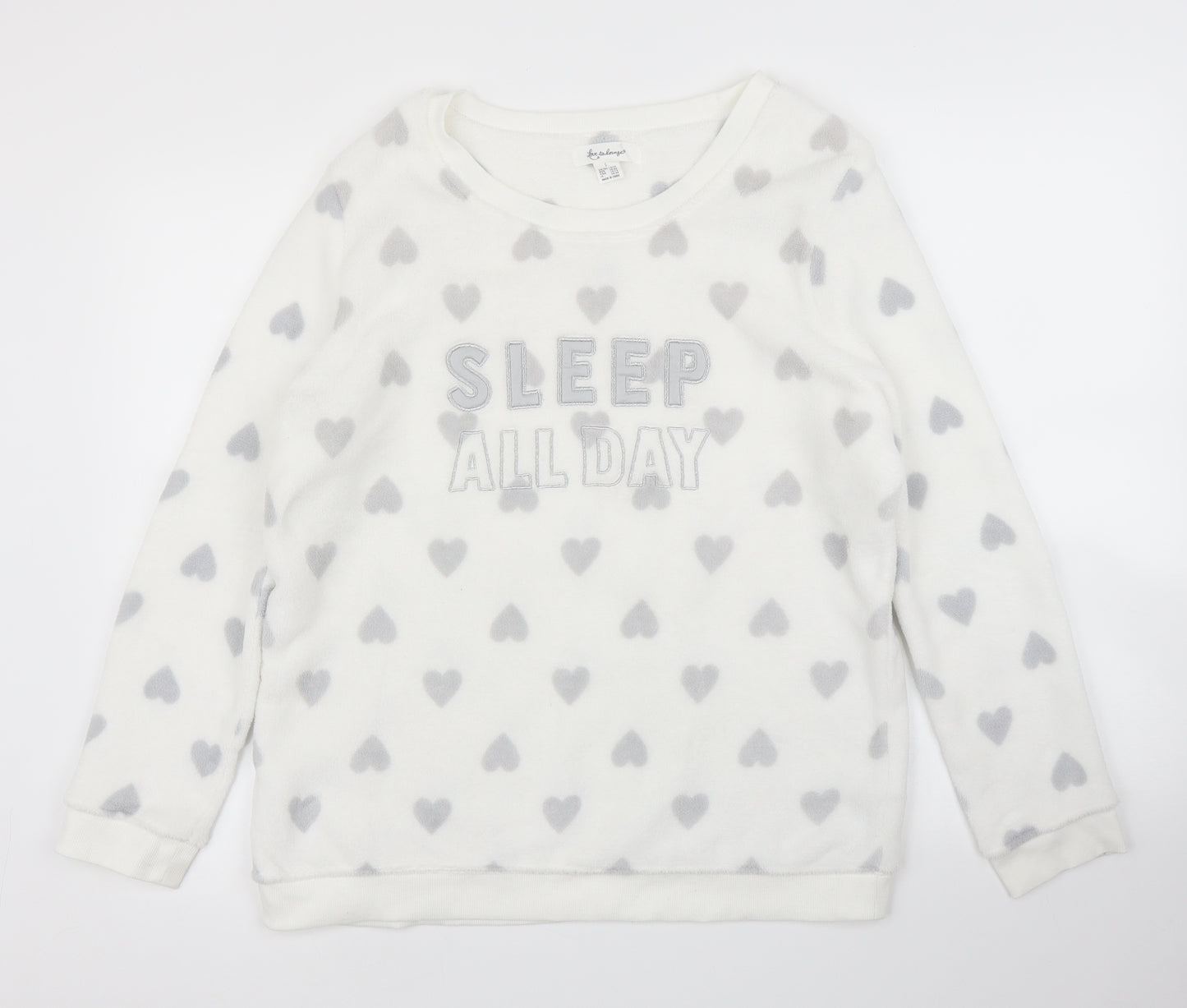 Primark Womens White   Pullover Jumper Size L