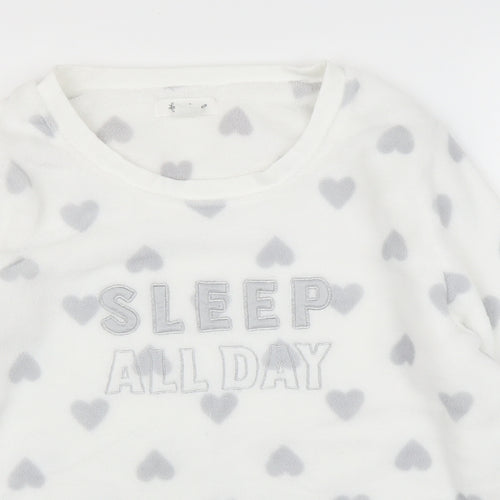 Primark Womens White   Pullover Jumper Size M  - PJ top