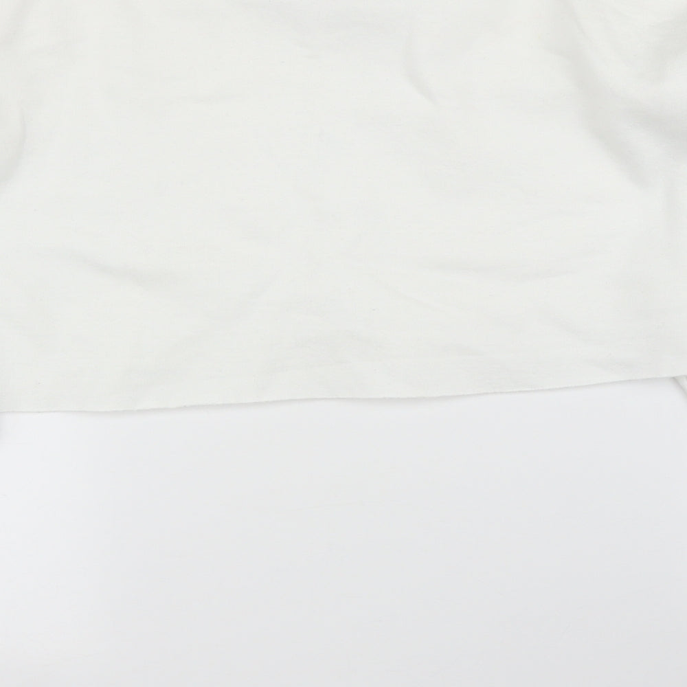PRETTYLITTLETHING Womens White   Pullover Jumper Size M  - Cropped