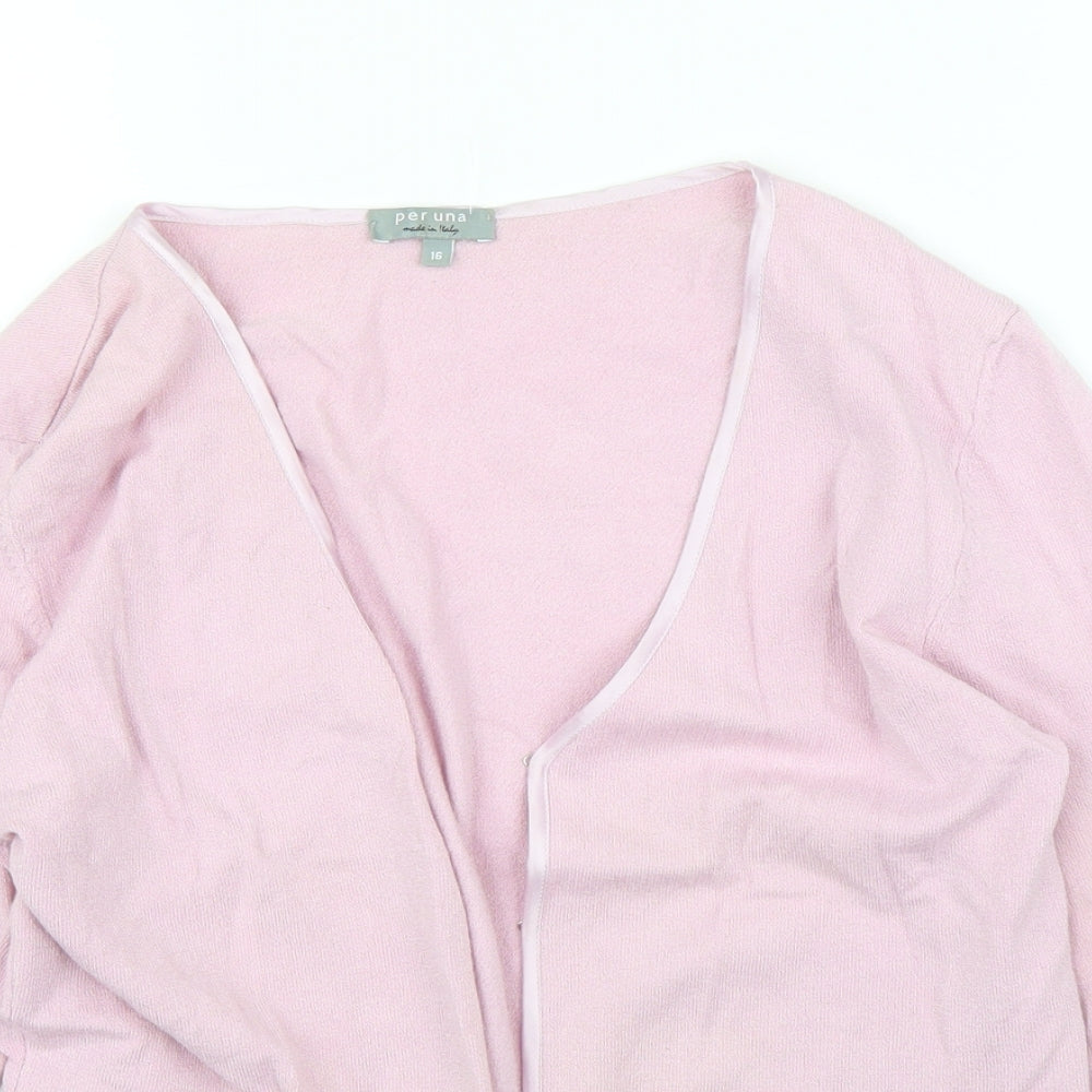 M&S Womens Pink   Cardigan Jumper Size 16