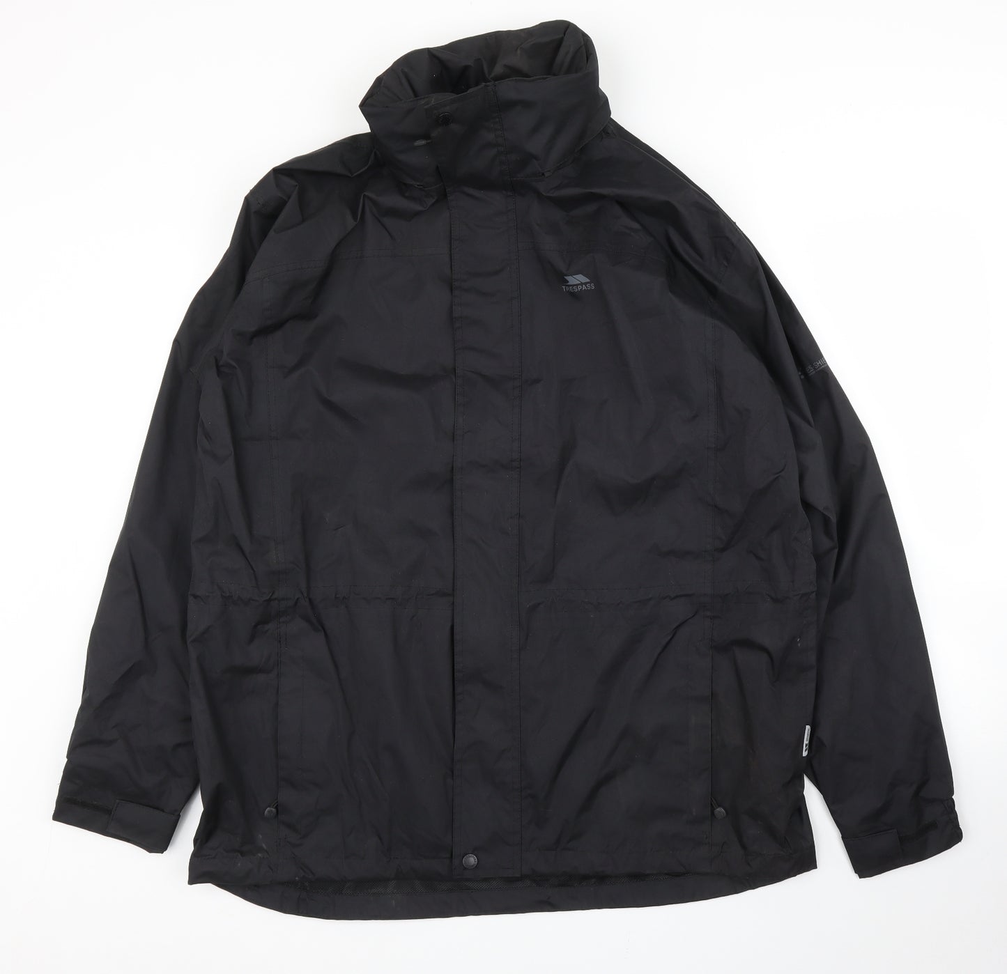 Trespass Mens Black   Windbreaker Coat Size L