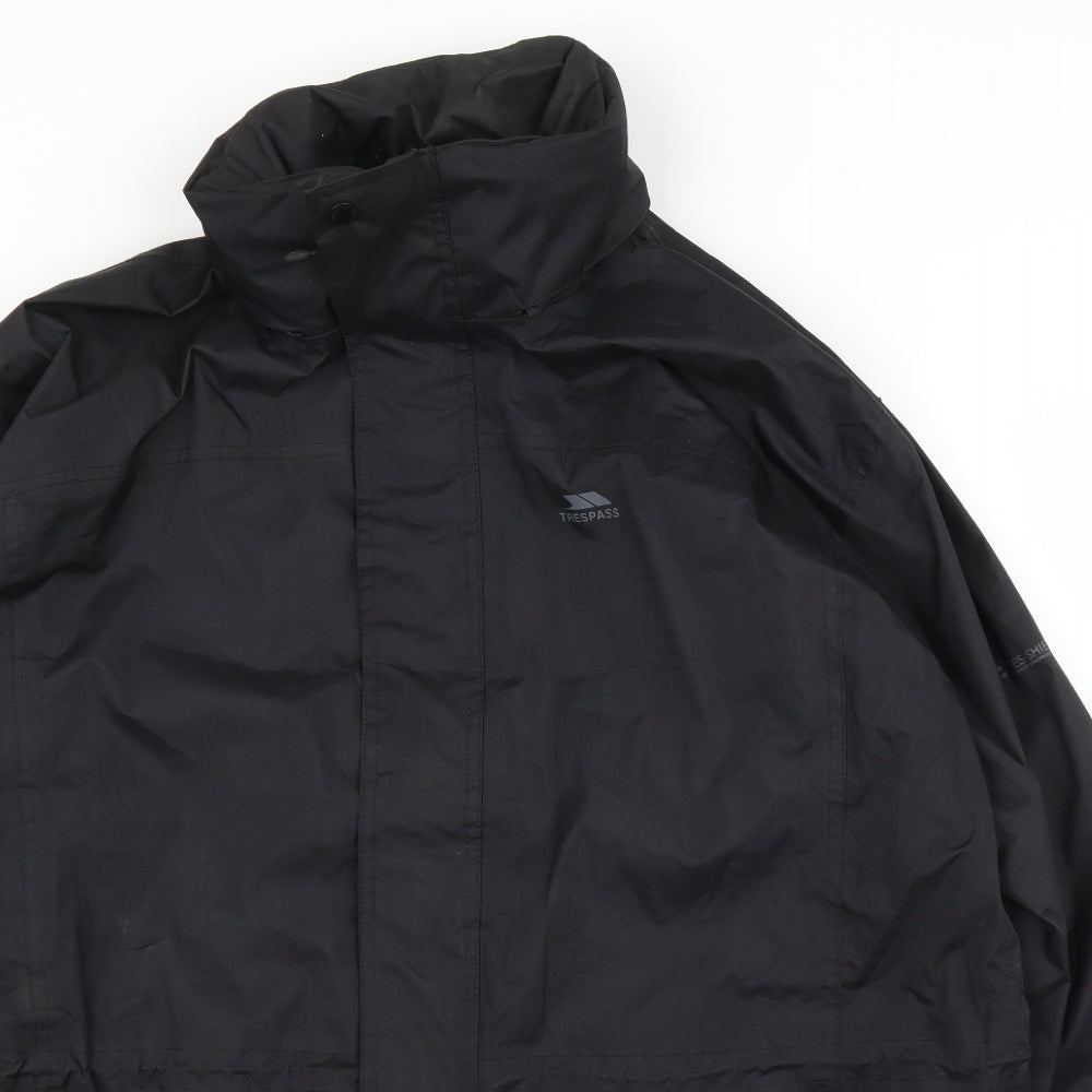 Trespass Mens Black   Windbreaker Coat Size L