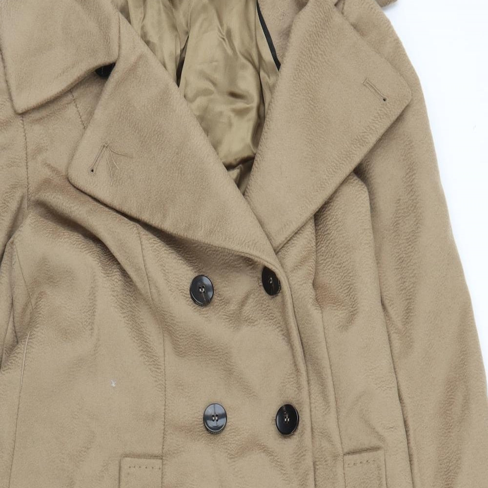 Marella Womens Beige   Pea Coat Coat Size 16