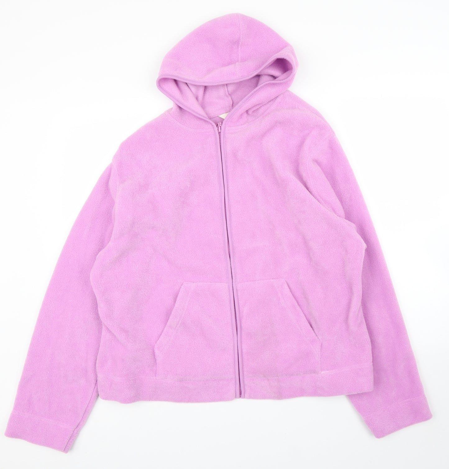 For Women Womens Purple  Fleece Full Zip Hoodie Size 22