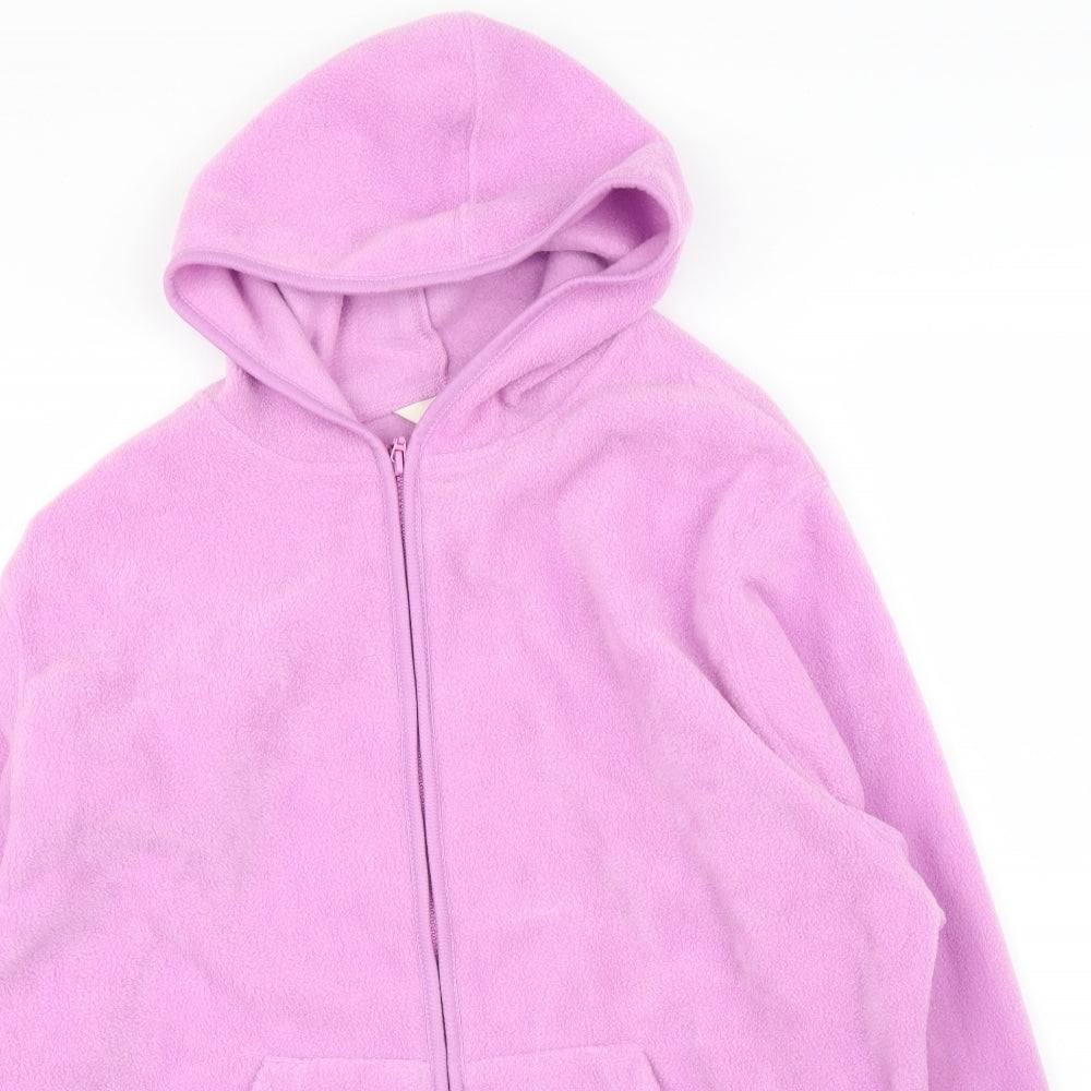 For Women Womens Purple  Fleece Full Zip Hoodie Size 22