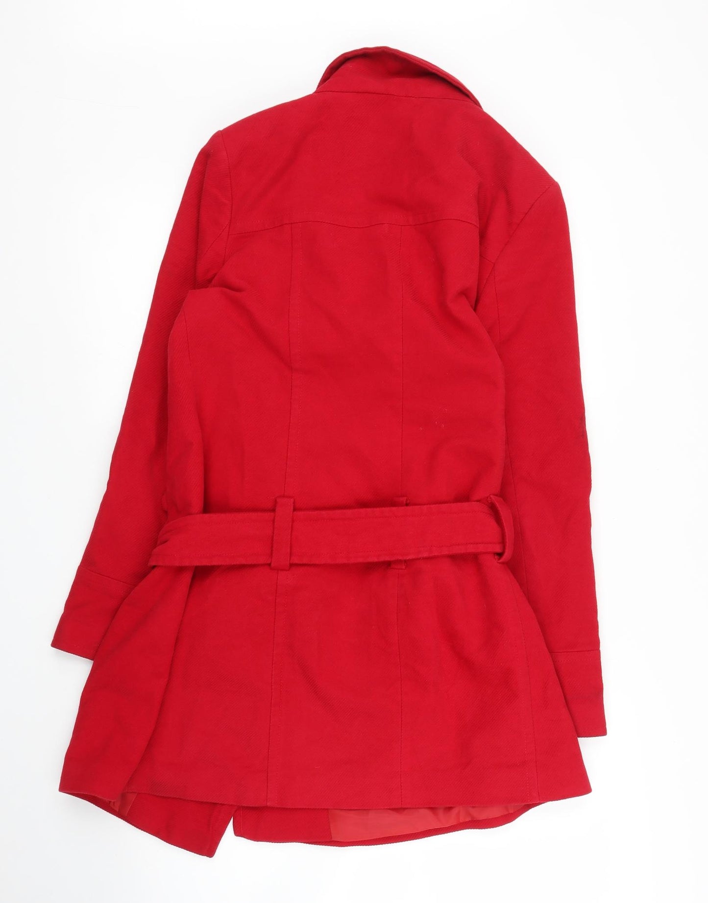 Debenhams Womens Red   Pea Coat Coat Size 12