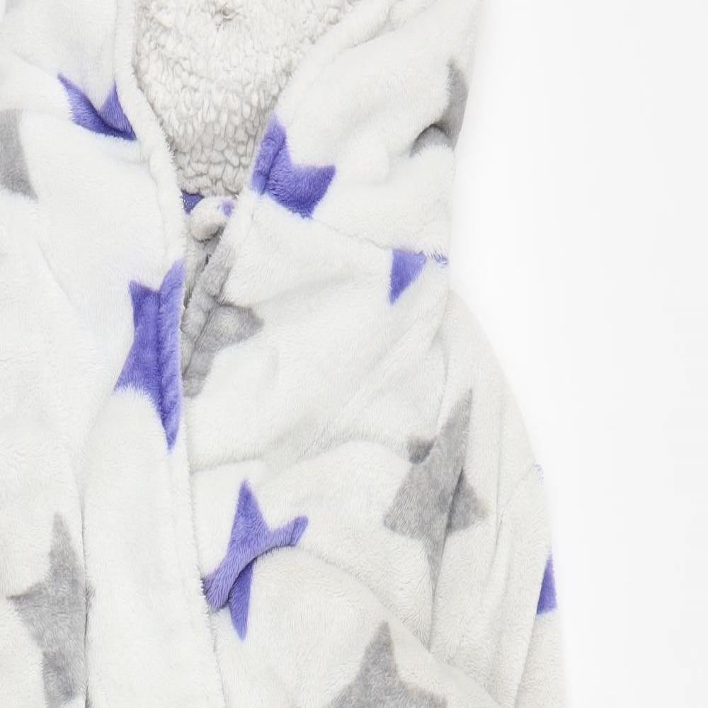 TU Womens White Solid  Capri Robe Size S