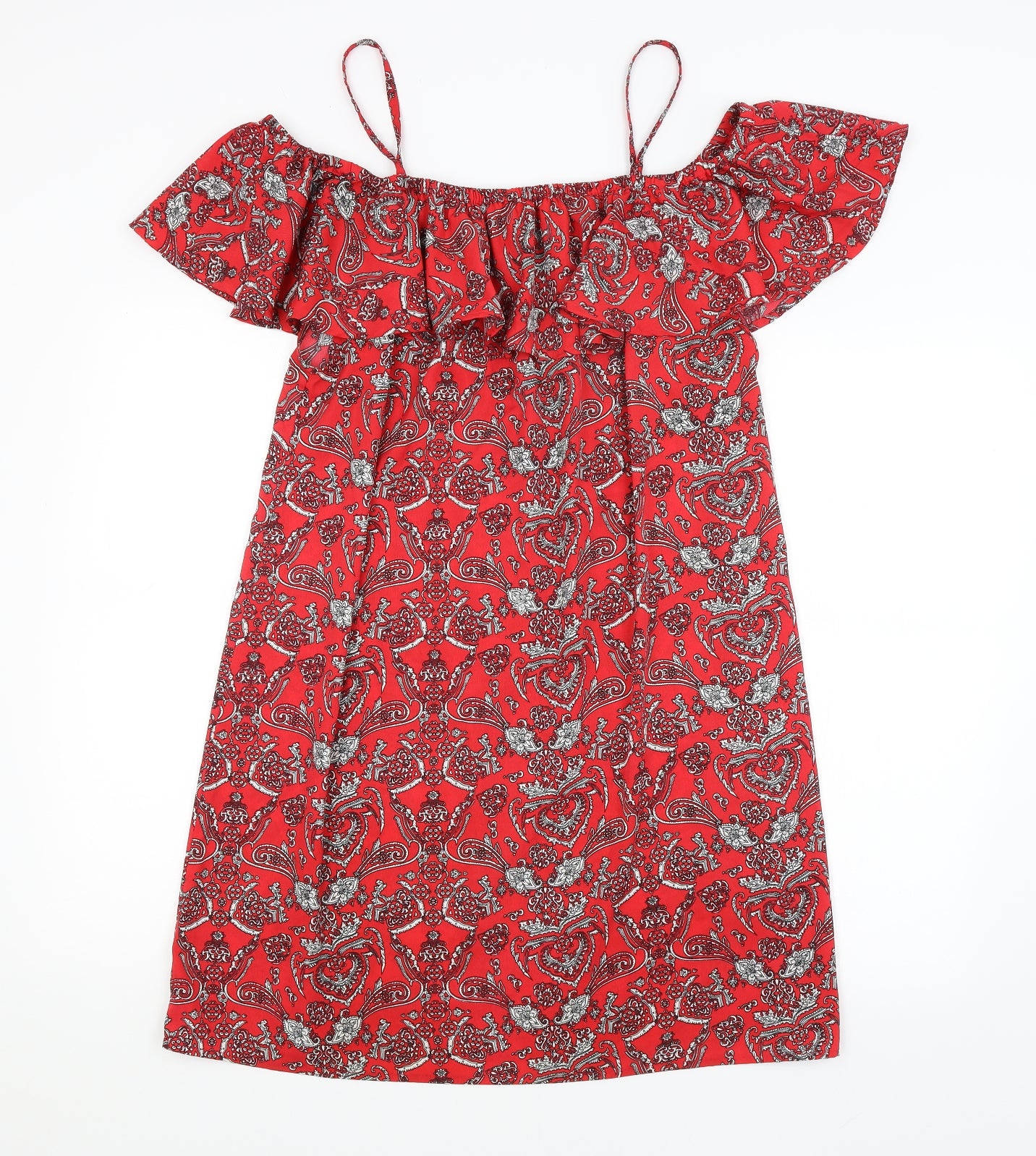 Pep & Co Womens Red Paisley  A-Line  Size 18