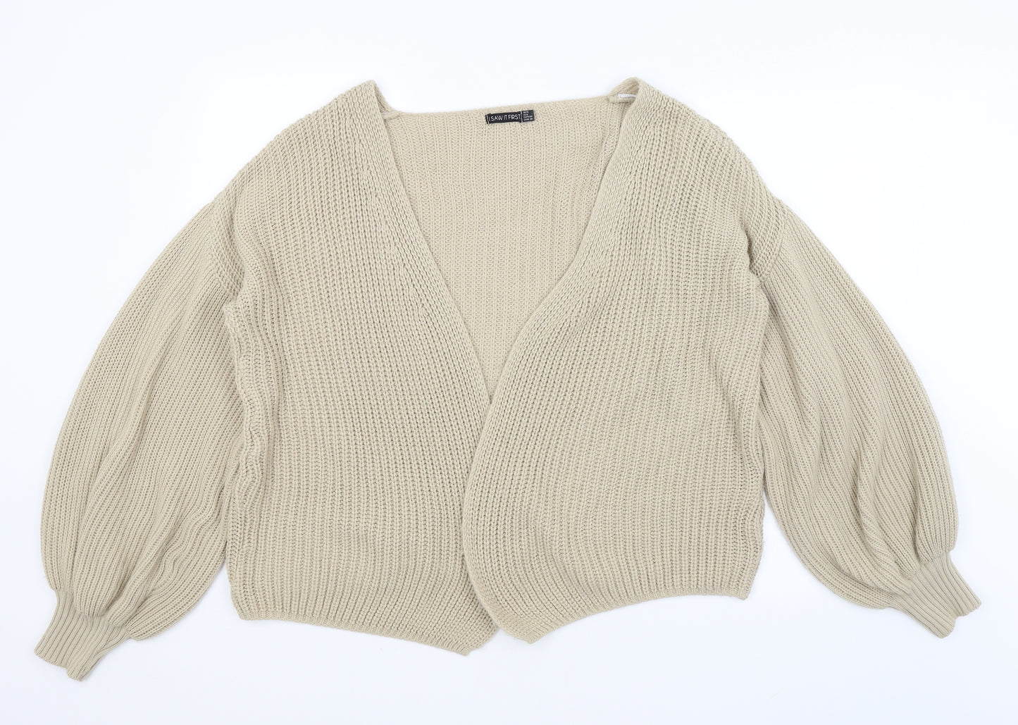 I SAW IT FIRST Womens Beige   Cardigan Jumper Size 12