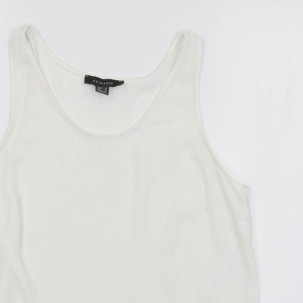 Primark Womens White   Basic Tank Size 10