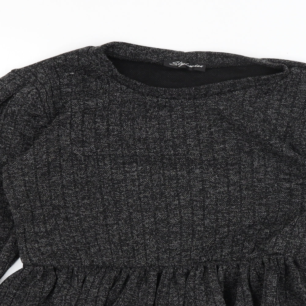 Stylewise Womens Grey   Pullover Jumper Size M