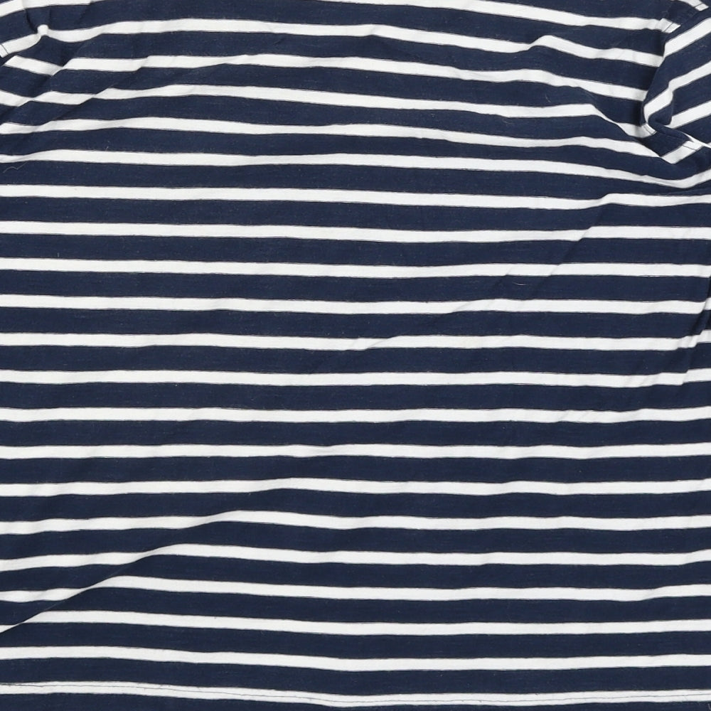 Lee Cooper Boys Blue Striped  Basic T-Shirt Size 9-10 Years