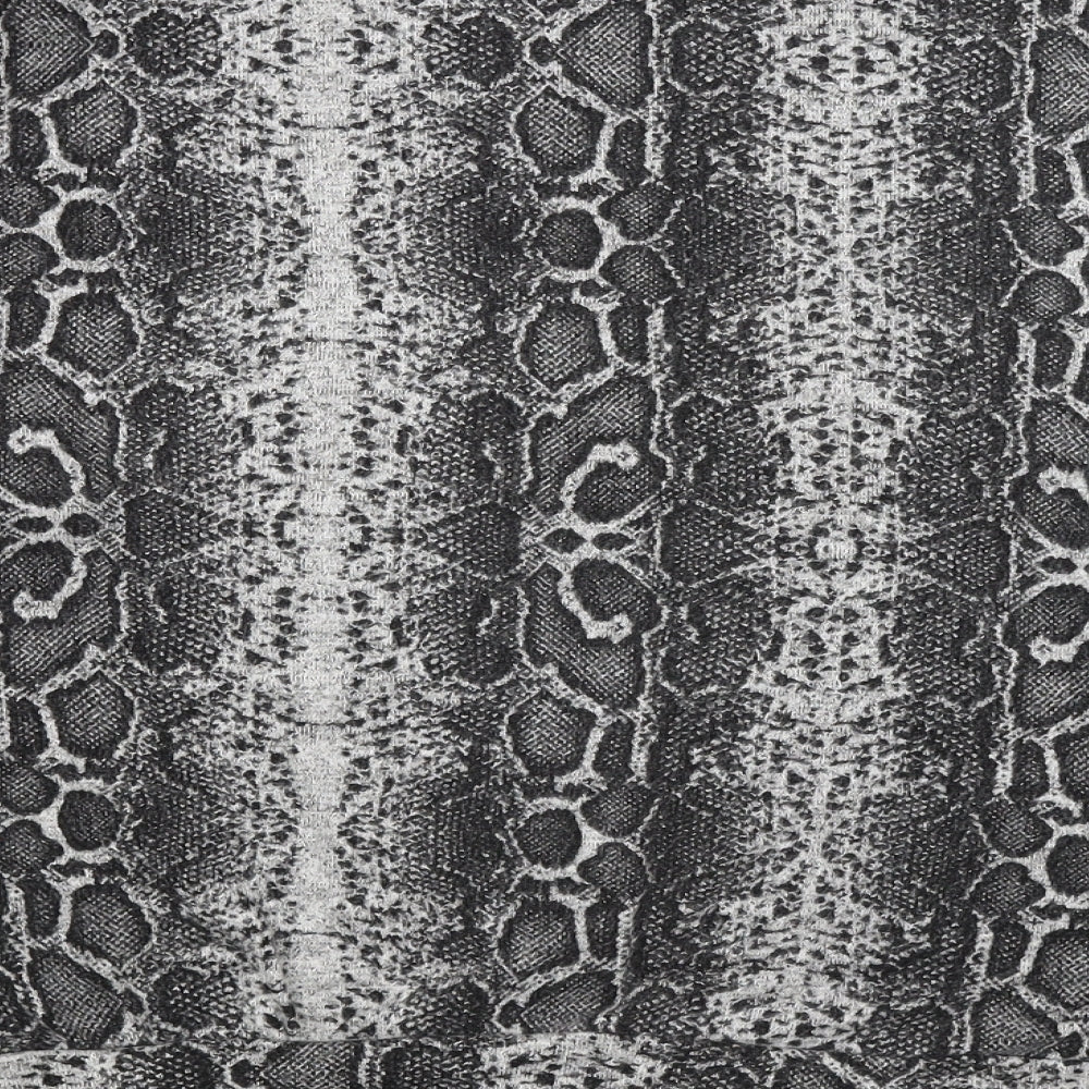 Dorothy Perkins Womens Grey Animal Print  Pullover Jumper Size 14