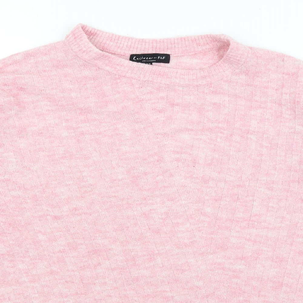F&F Womens Pink   Pullover Jumper Size 10