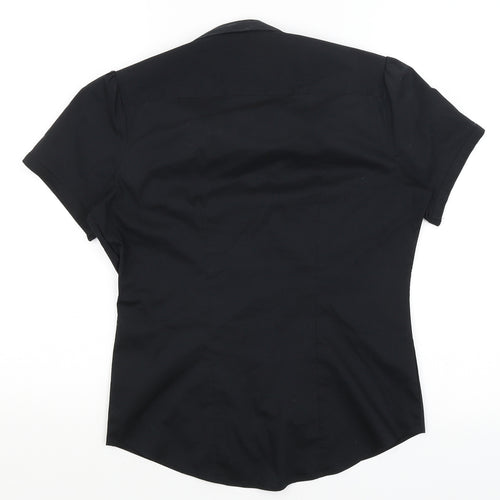 George Womens Black   Basic Button-Up Size 8