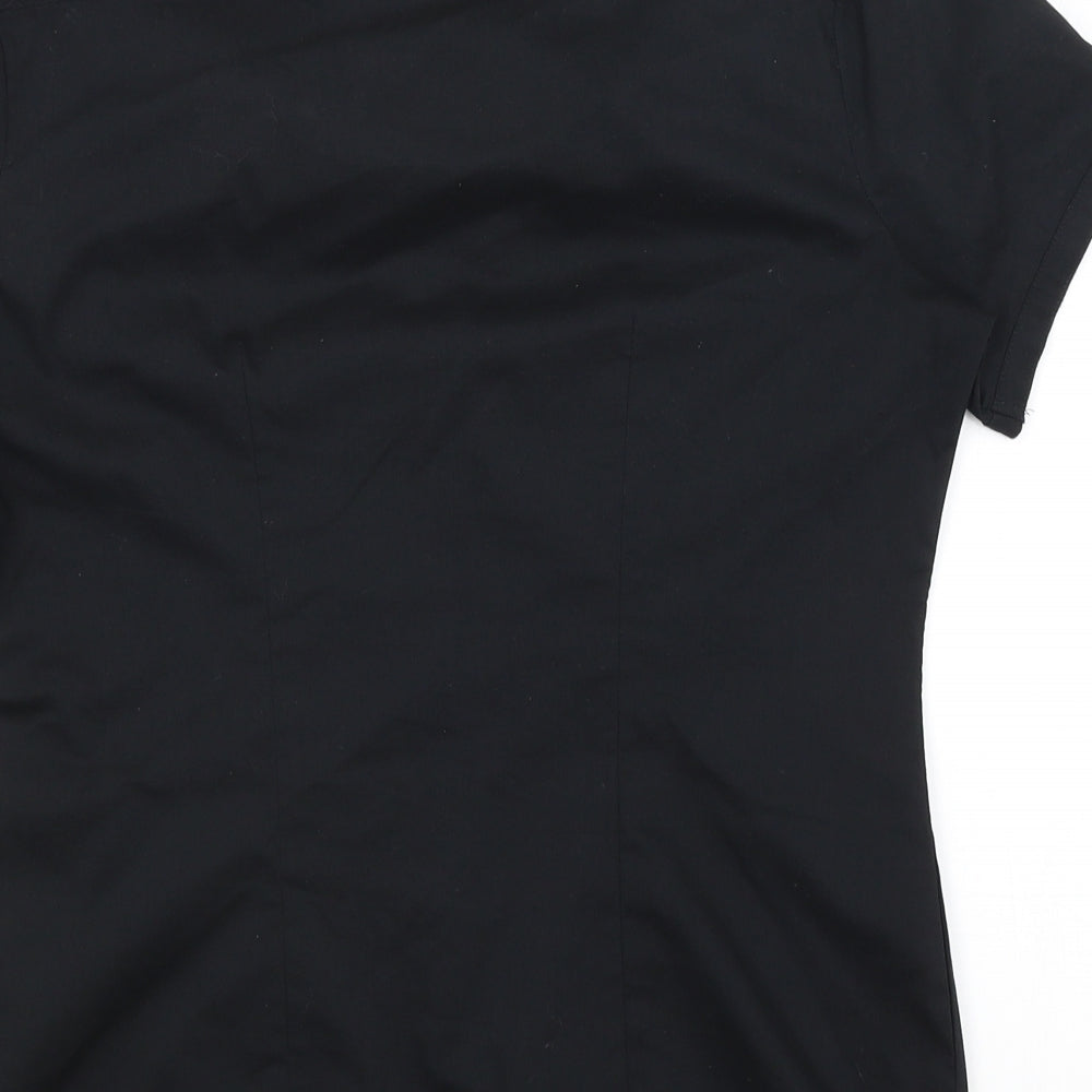 George Womens Black   Basic Button-Up Size 8