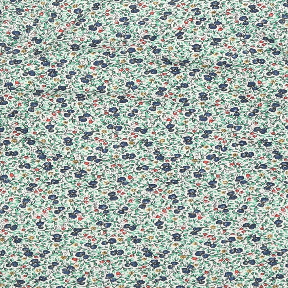 NEXT Girls Green Floral  Basic T-Shirt Size 4 Years