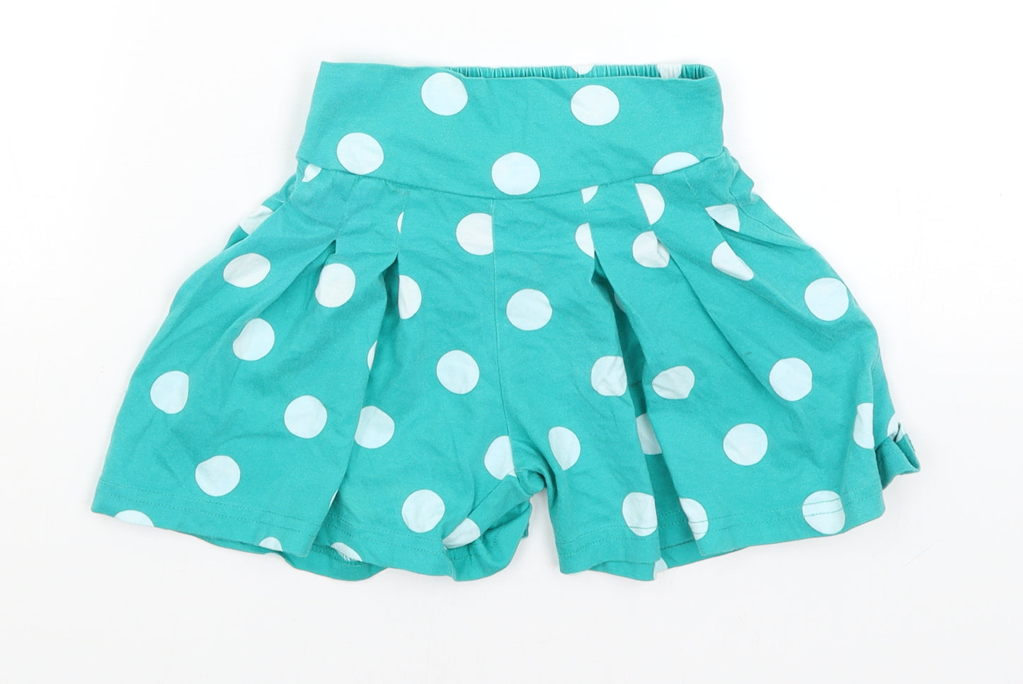 NEXT Girls Green Polka Dot  Paperbag Shorts Size 3-4 Years