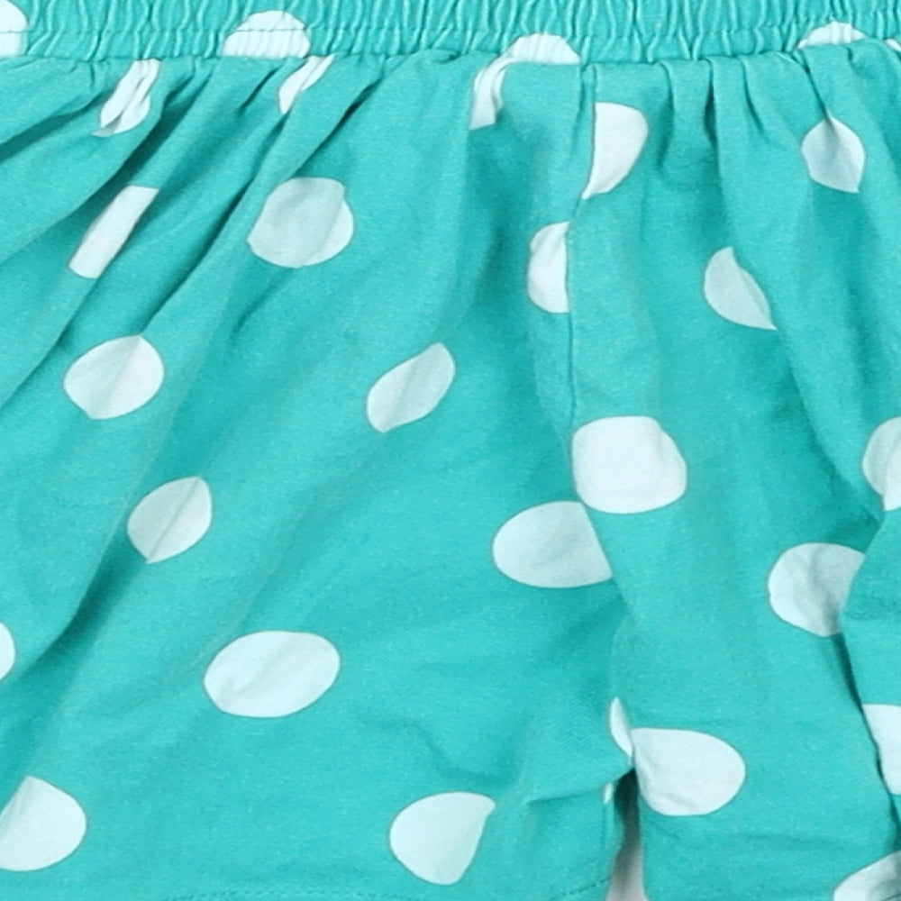 NEXT Girls Green Polka Dot  Paperbag Shorts Size 3-4 Years