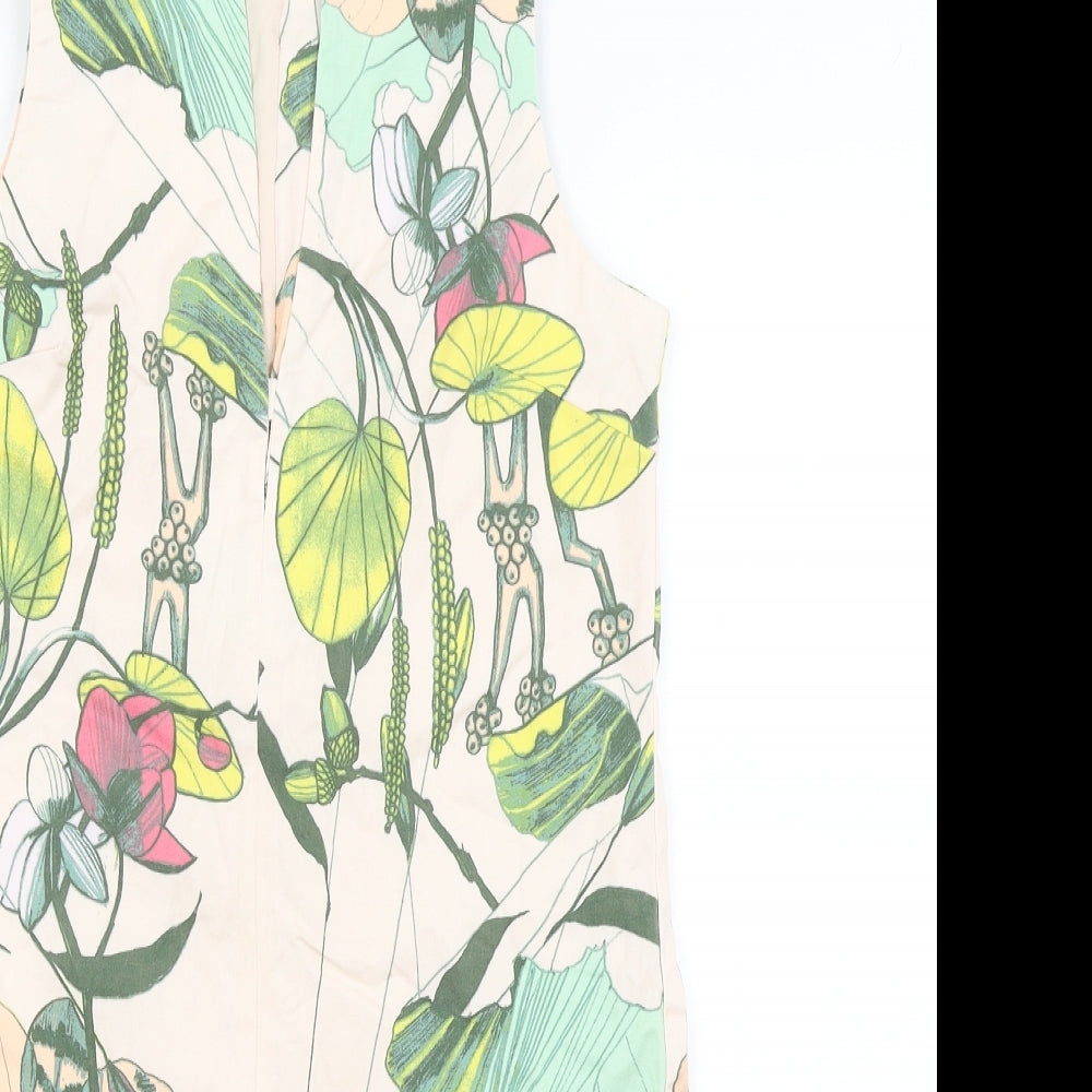 H&M Womens Pink Floral  A-Line  Size 8