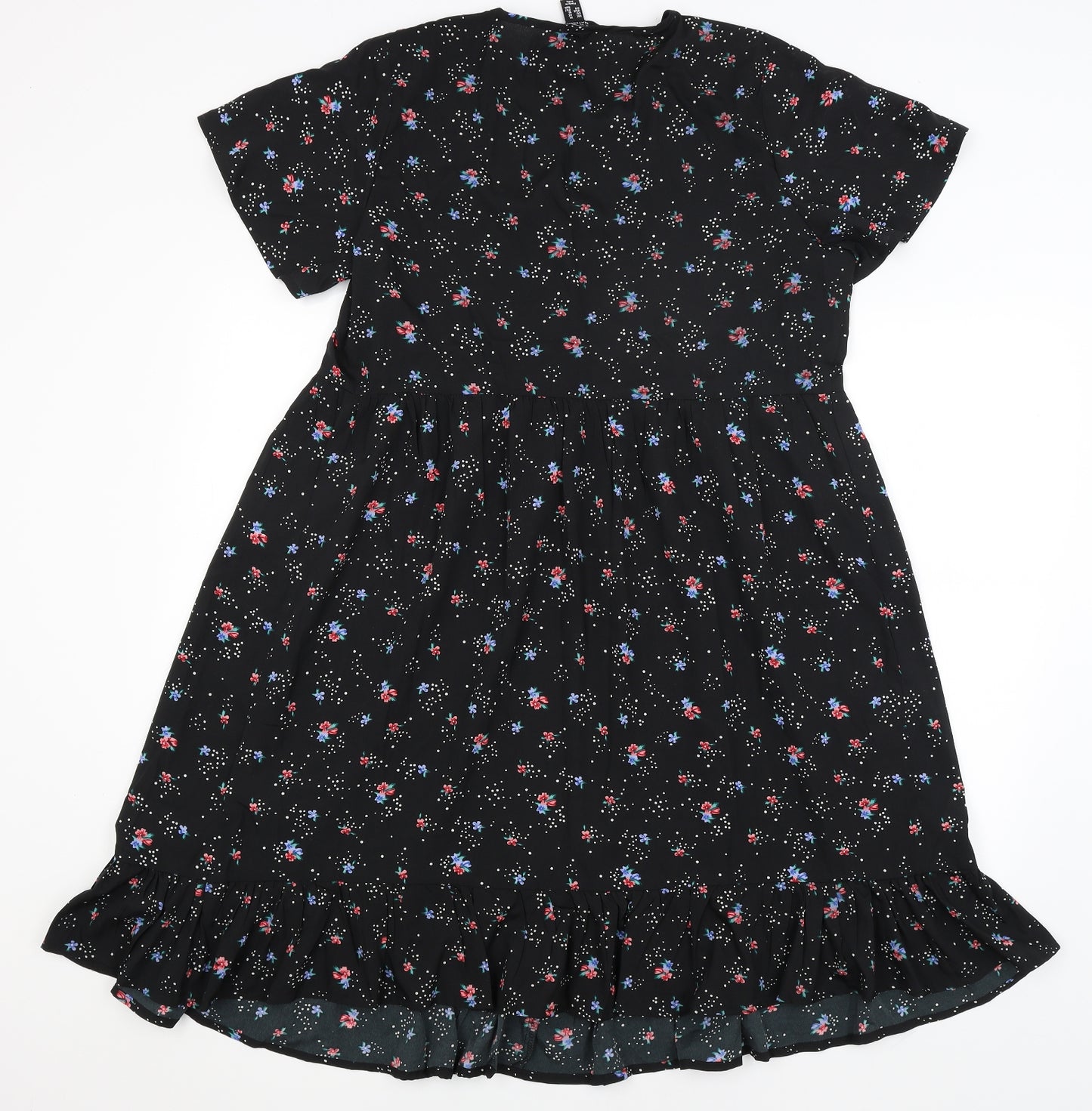 New Look Womens Black Floral  Mermaid  Size 14