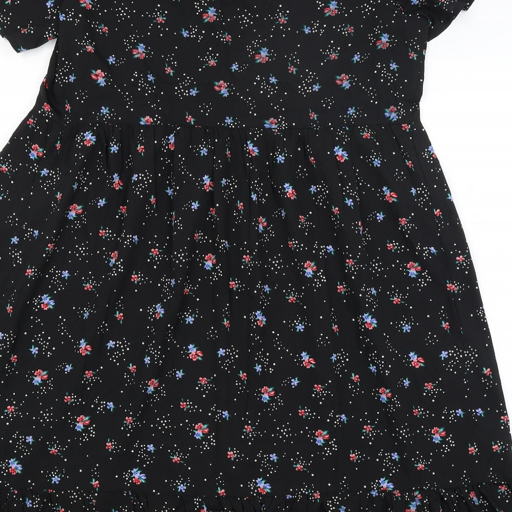 New Look Womens Black Floral  Mermaid  Size 14