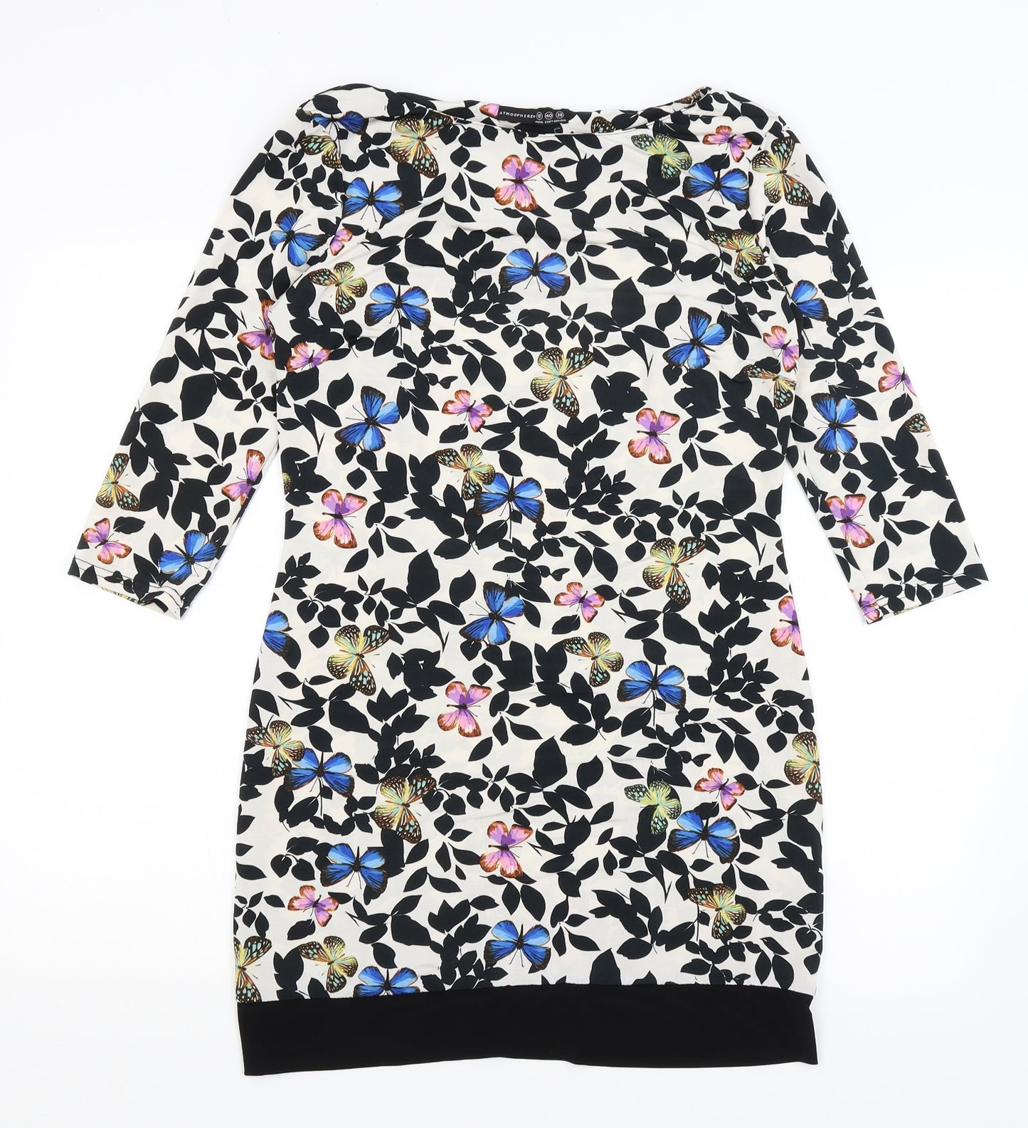 Atmosphere Womens White Floral  Bodycon  Size 12  - Butterflies