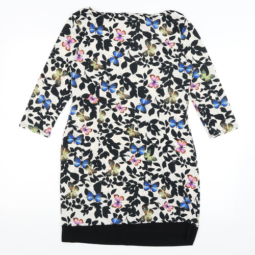 Atmosphere Womens White Floral  Bodycon  Size 12  - Butterflies