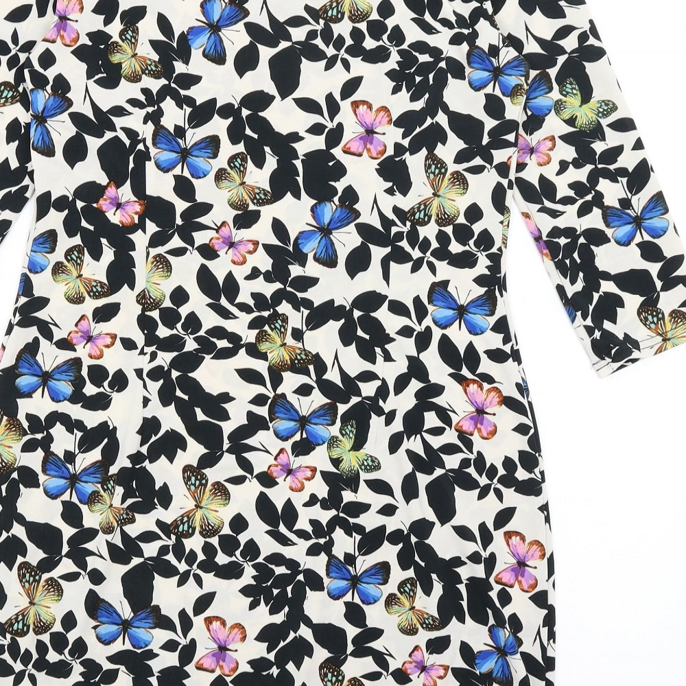 Atmosphere Womens White Floral  Bodycon  Size 12  - Butterflies