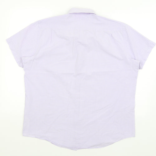 Debenhams Mens Purple Check   Button-Up Size 16.5