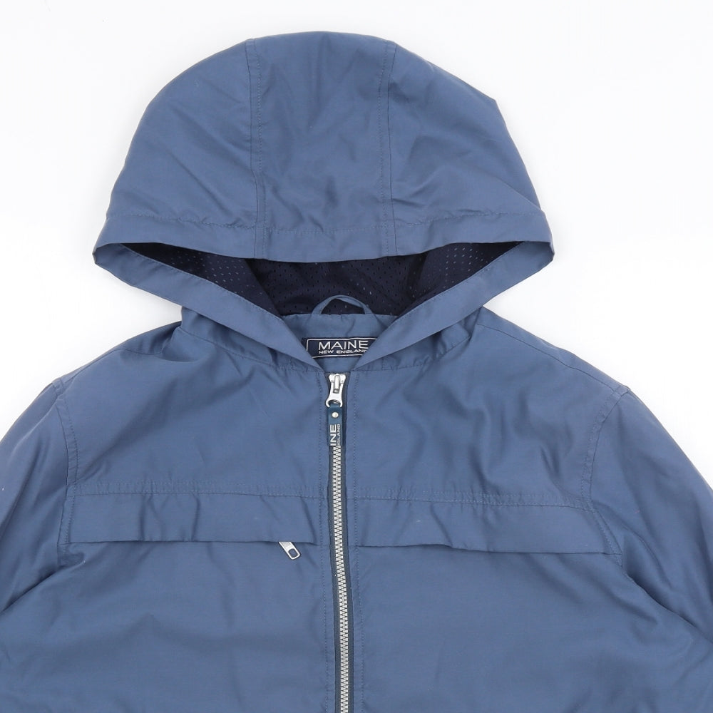 Maine Womens Blue   Rain Coat Coat Size 14
