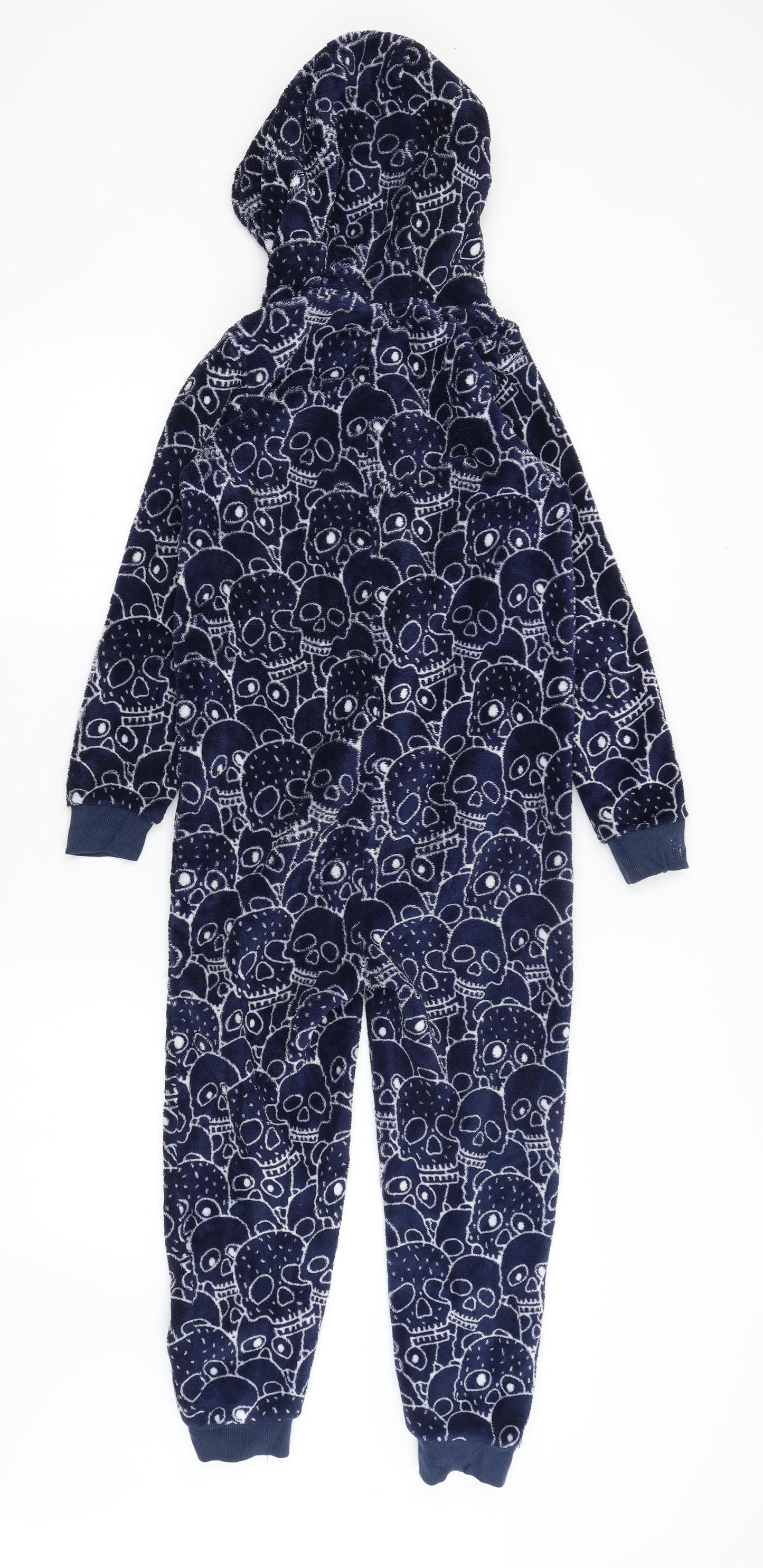 Matalan Boys Blue Solid   One Piece Size 9 Years  - Skulls