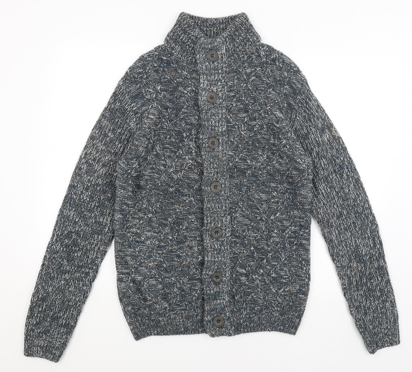 HOPENLIFE Mens Blue   Cardigan Jumper Size L