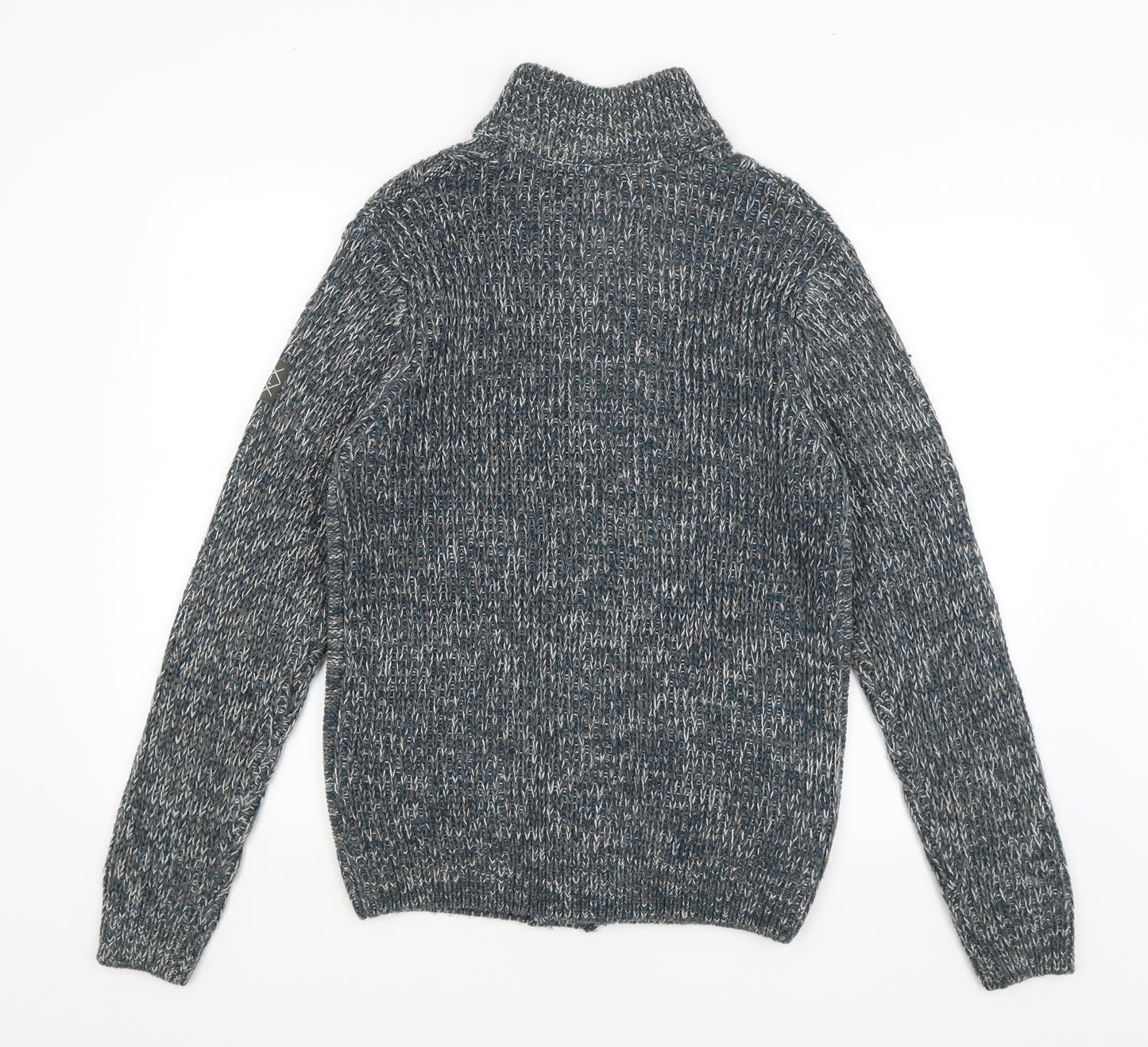 HOPENLIFE Mens Blue   Cardigan Jumper Size L