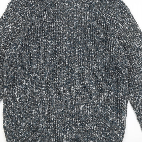 HOPENLIFE Mens Blue   Cardigan Jumper Size L